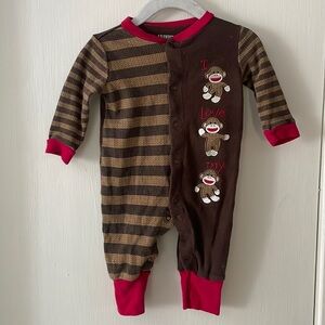 Baby starters Sock monkey 1 Piece with snaps